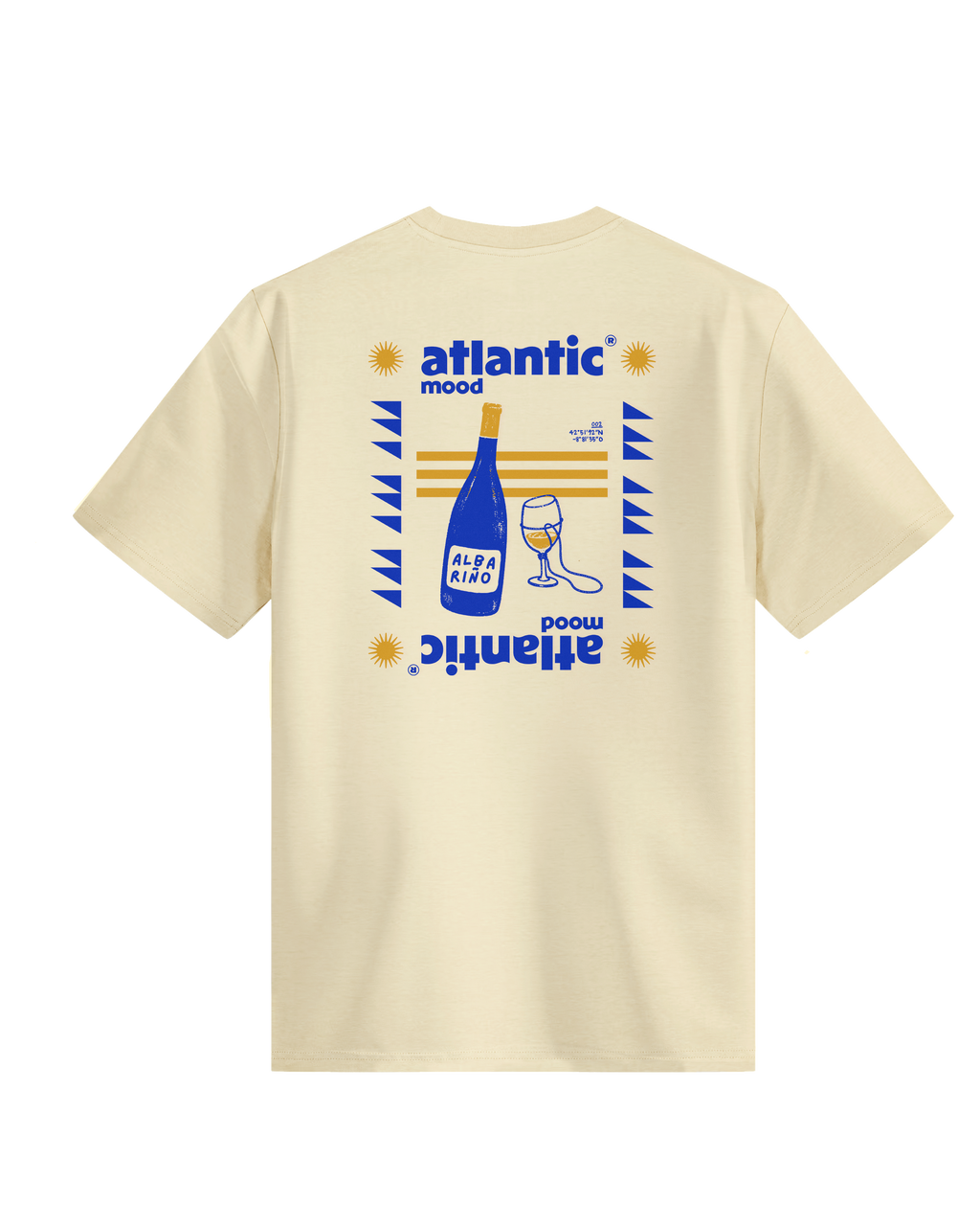 Camiseta 003 Albariño — vista lateral · ATLANTIC Mood Drop 01