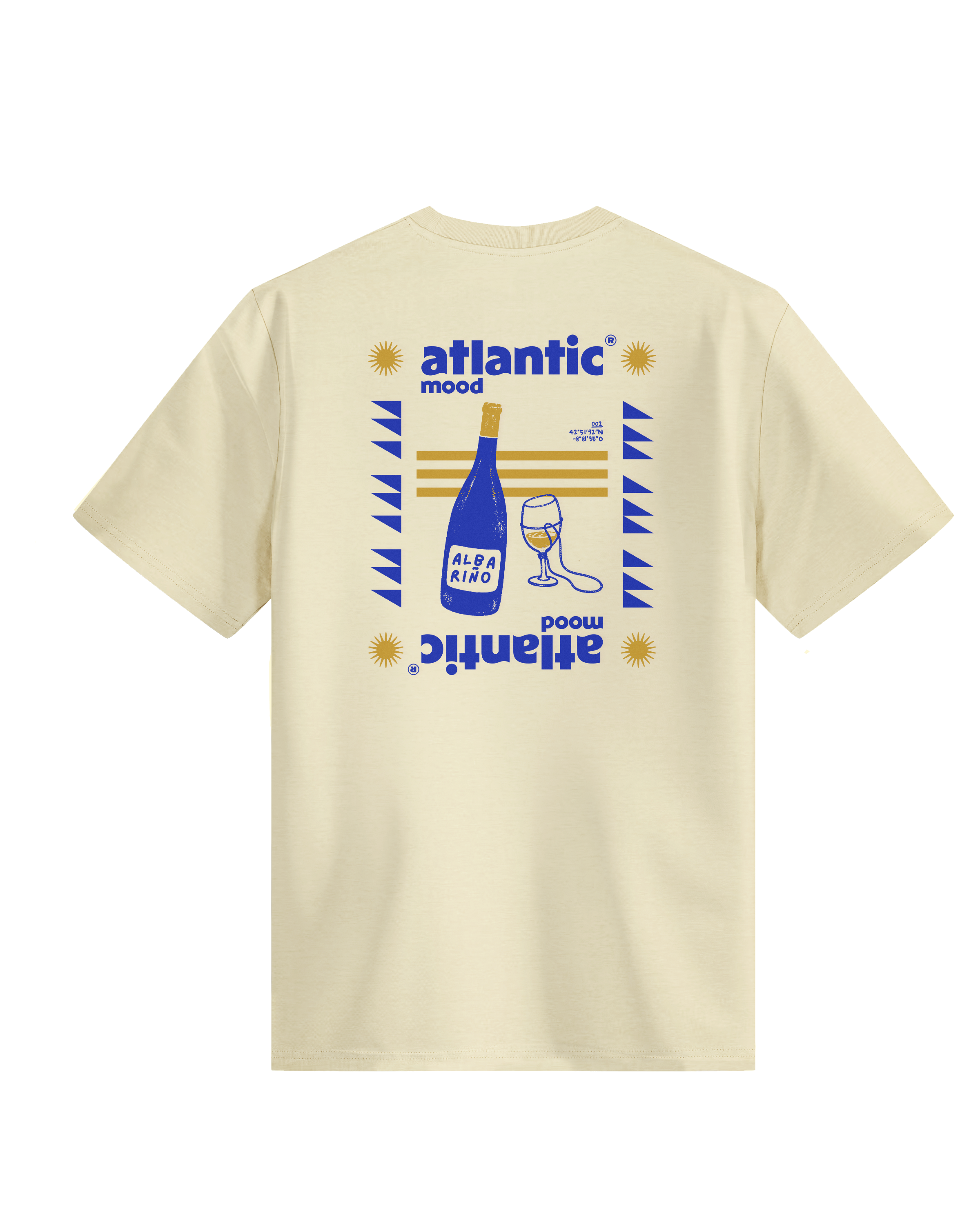 Camiseta 003 Albariño — vista lateral · ATLANTIC Mood Drop 01