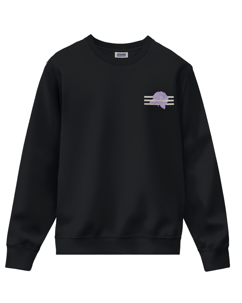 Sudadera 002 Camelia — vista lateral · ATLANTIC Mood Drop 01