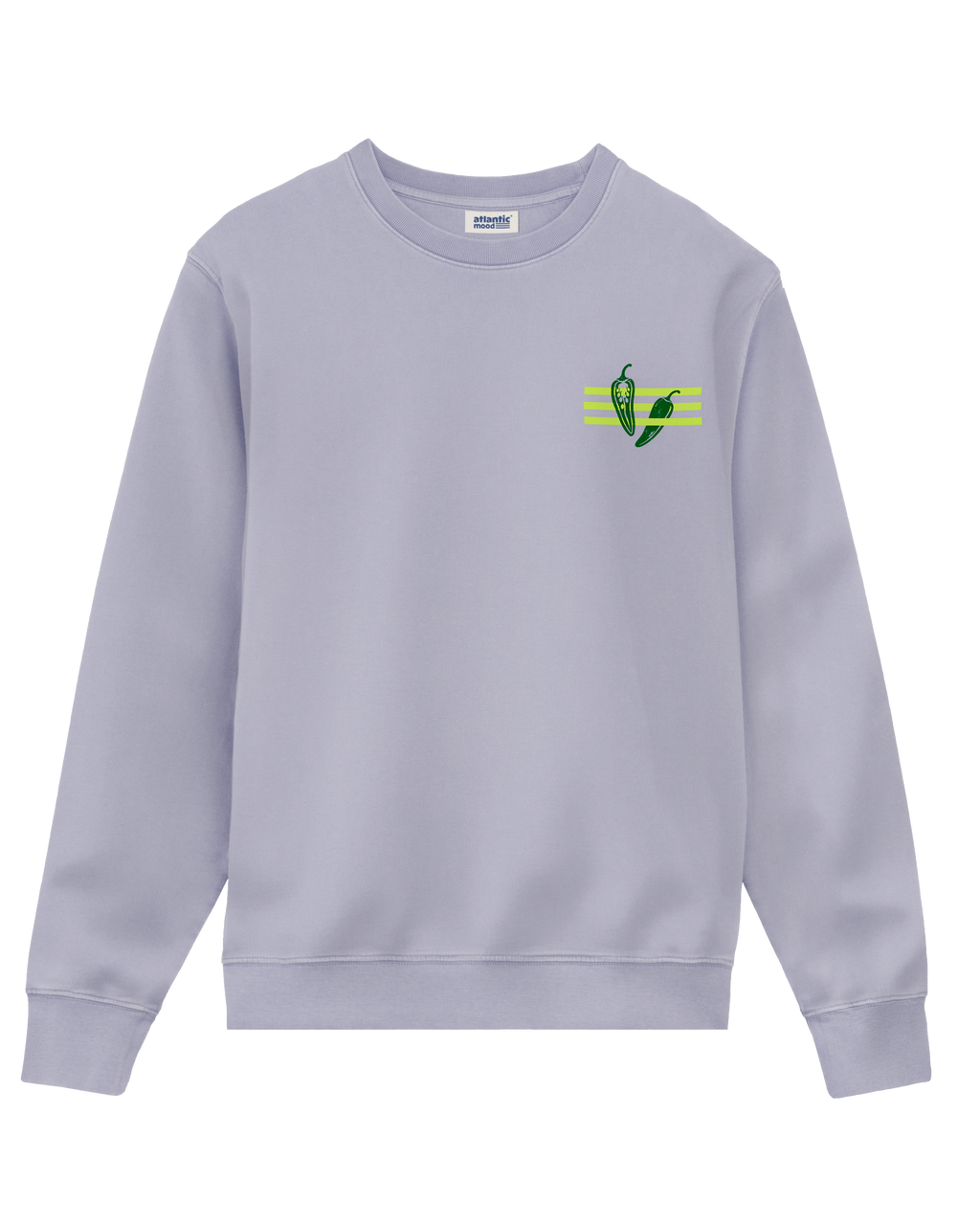 Sudadera 005 Pimiento de Padrón — vista lateral · ATLANTIC Mood Drop 01