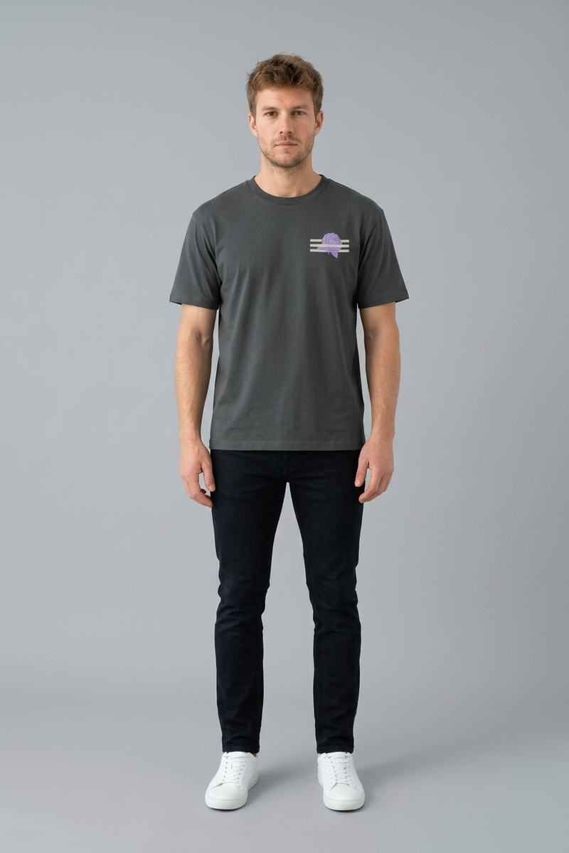 Camiseta 002 Camelia — vista frontal · ATLANTIC Mood Drop 01