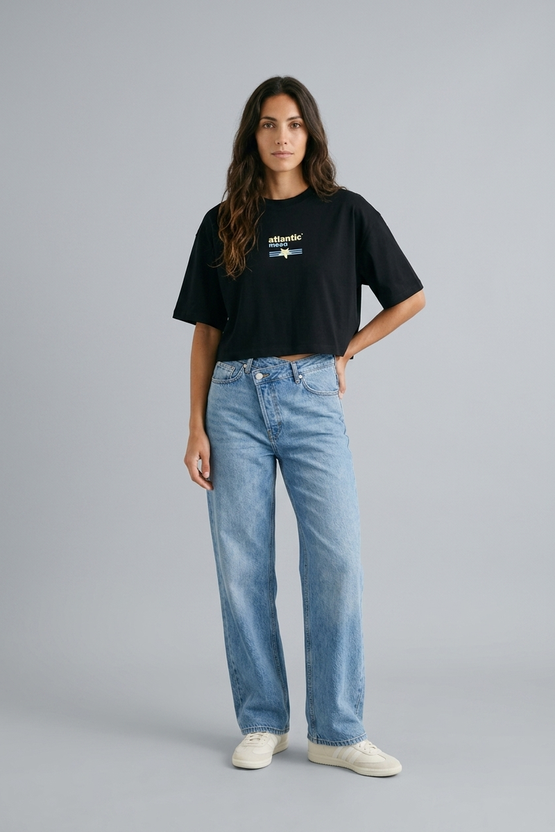 Camiseta Corta 007 Ronsel — vista lateral · ATLANTIC Mood Drop 01